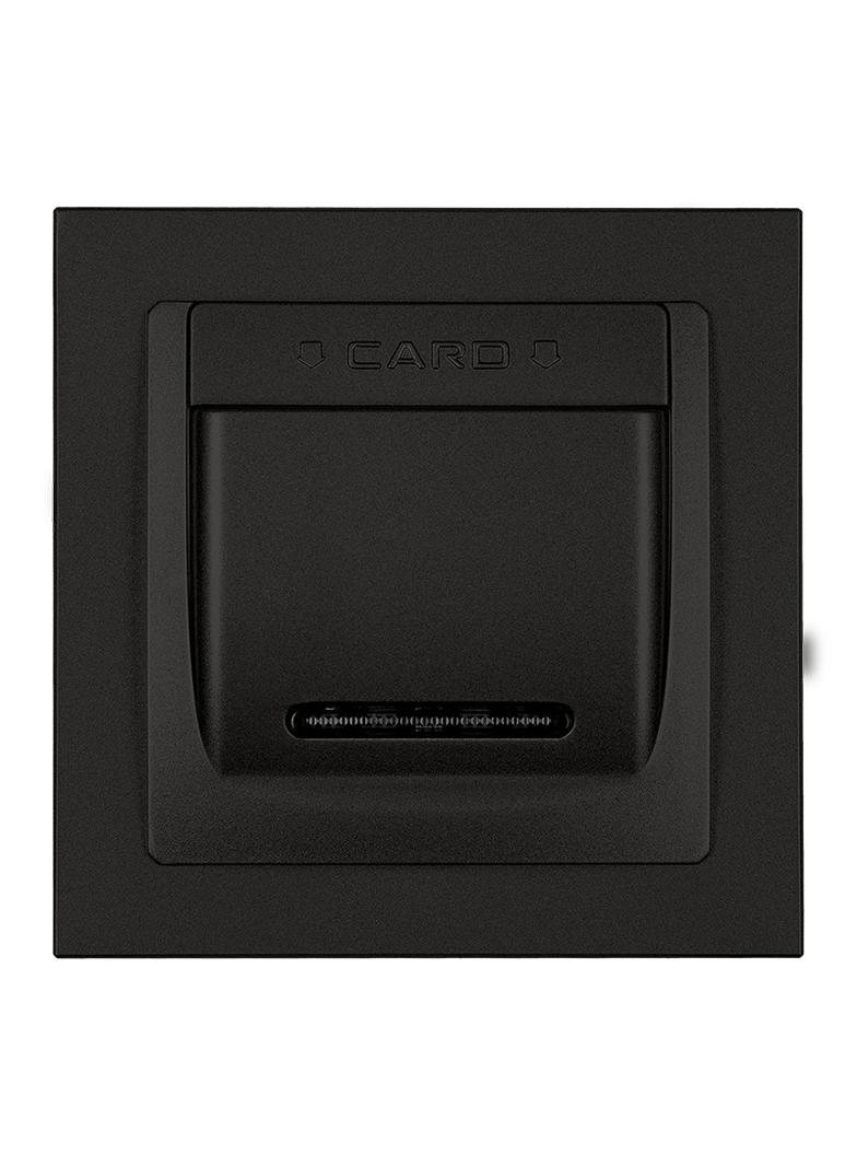 DECO Łącznik hotelowy z ramką uniwersalną pojedynczą z tworzywa DECO czarny mat