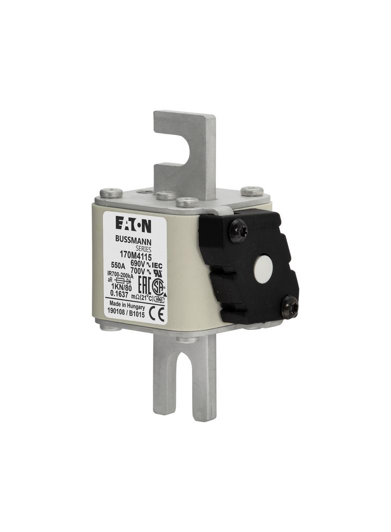 550A 690V 1KN/80 aR INDICATOR FUSE Wkładka szybka 550A AC 690V DIN 1 53x69x108 mm aR DIN 170M4115 EA