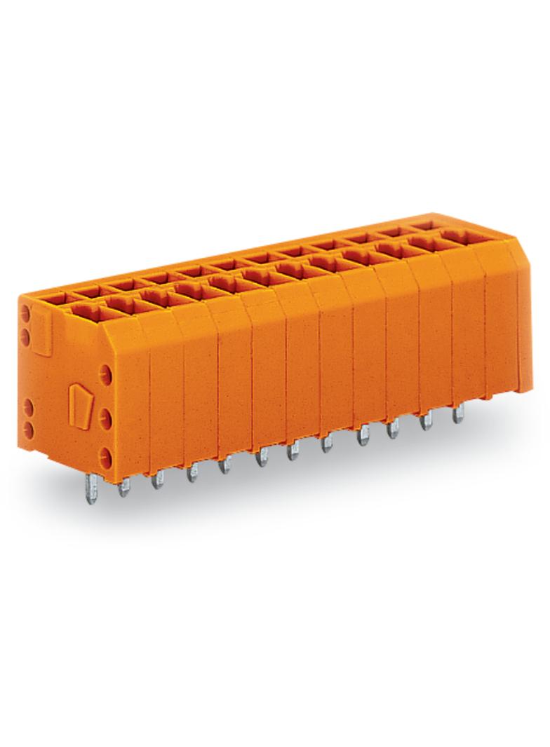 listwa zaciskowa do pł. drukowanych 7-bieg. pomarańczowa raster 3,81 mm