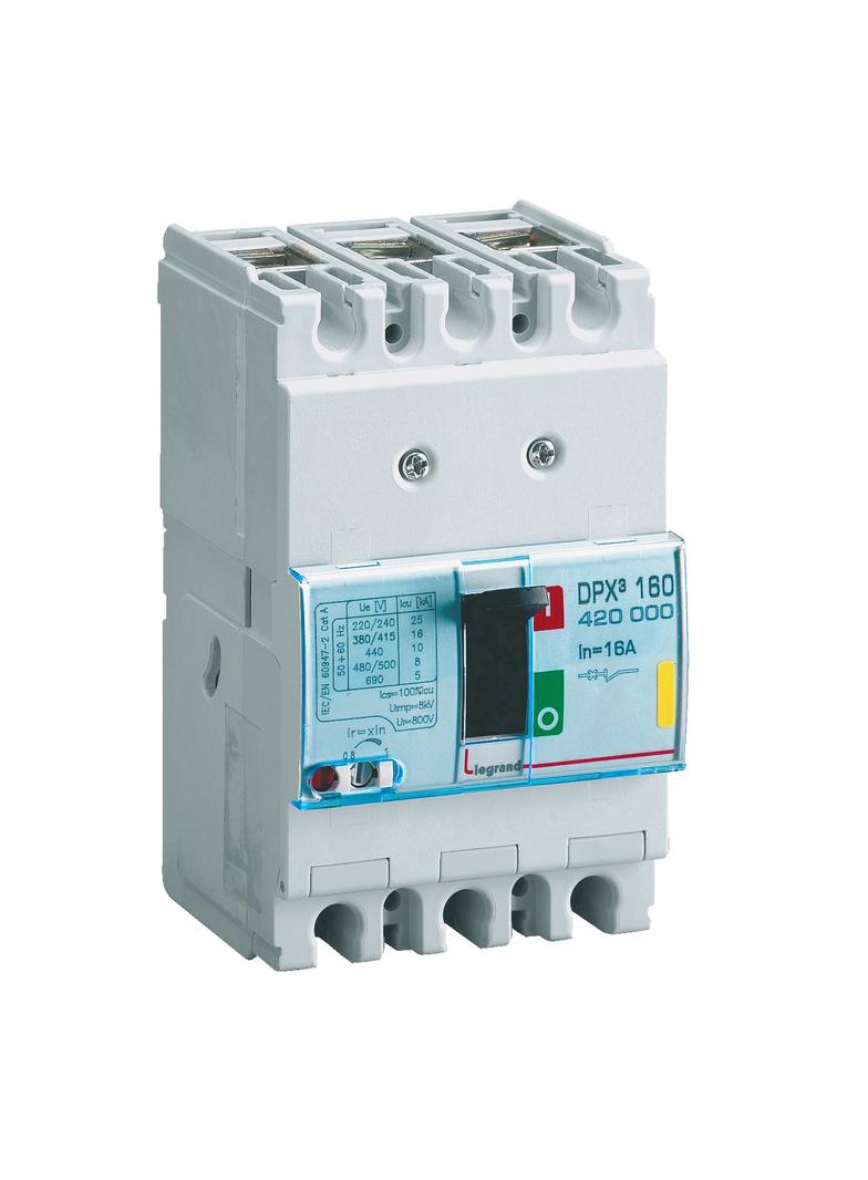 Wyłącznik DPX3 160 3P 16A 50Ka 420120 LEGRAND