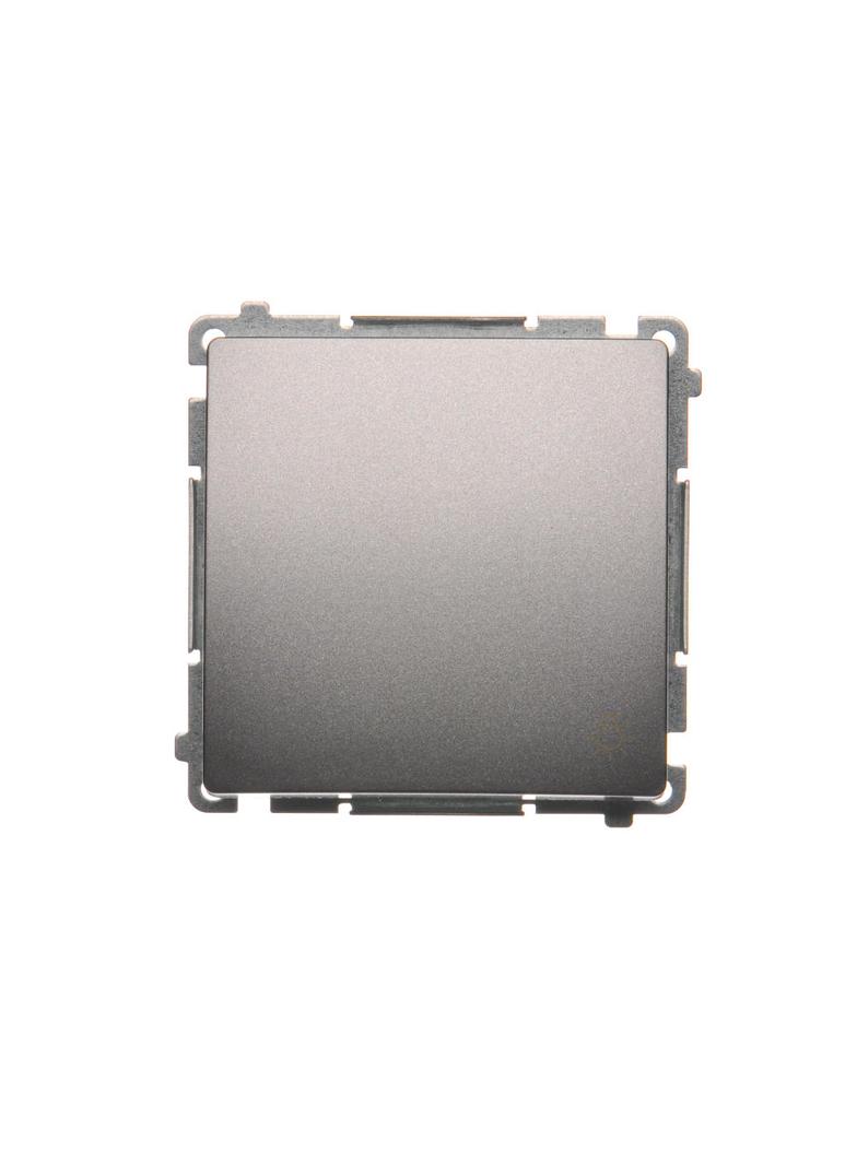 Simon Basic Przycisk światło 10A 250V szybkozłączka stal inox BMS1.01/21 KONTAKT