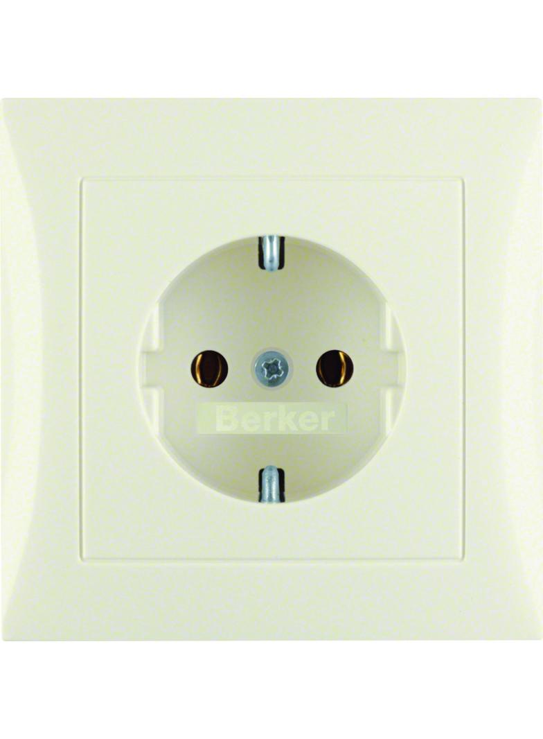 BERKER S.1 Gniazdo SCHUKO komplet krem 47428982 HAGER