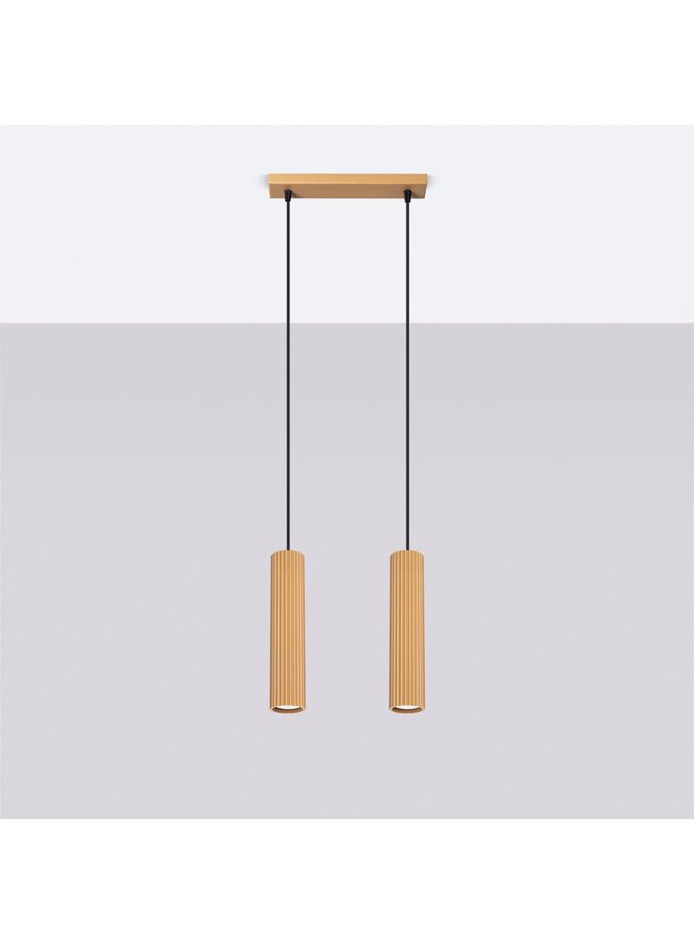 Sollux Lampa wisząca KARBON 2 złoty SL.1555
