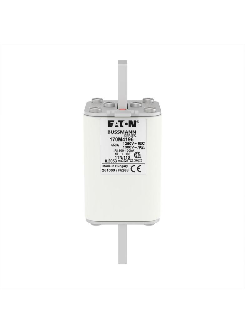 FUSE 550A 1250V 1TN/110 AR CU Wkładka szybka 550A AC 1250V rozmiar 1 53x66x138 mm aR DIN I 170M4196