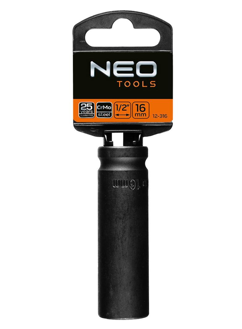 Nasadka udarowa 1/2" długa, 16 x 78mm , Cr-Mo