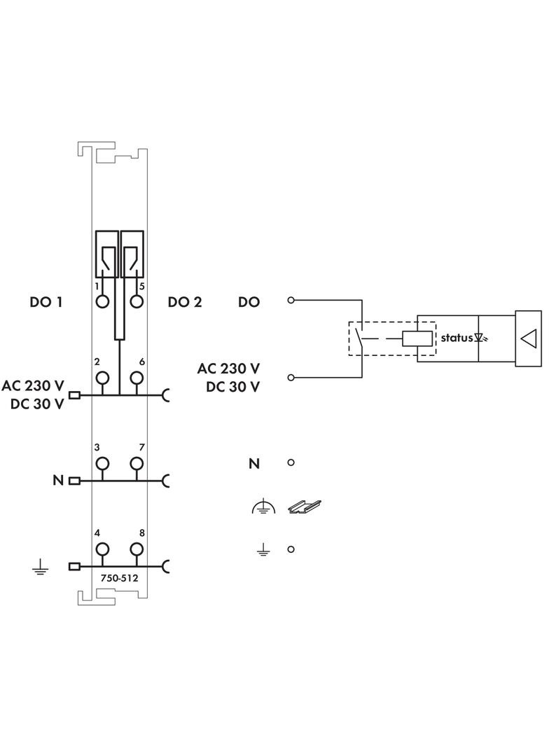 moduł 2DO 230V AC 2,0A przekaźnikowy 2z