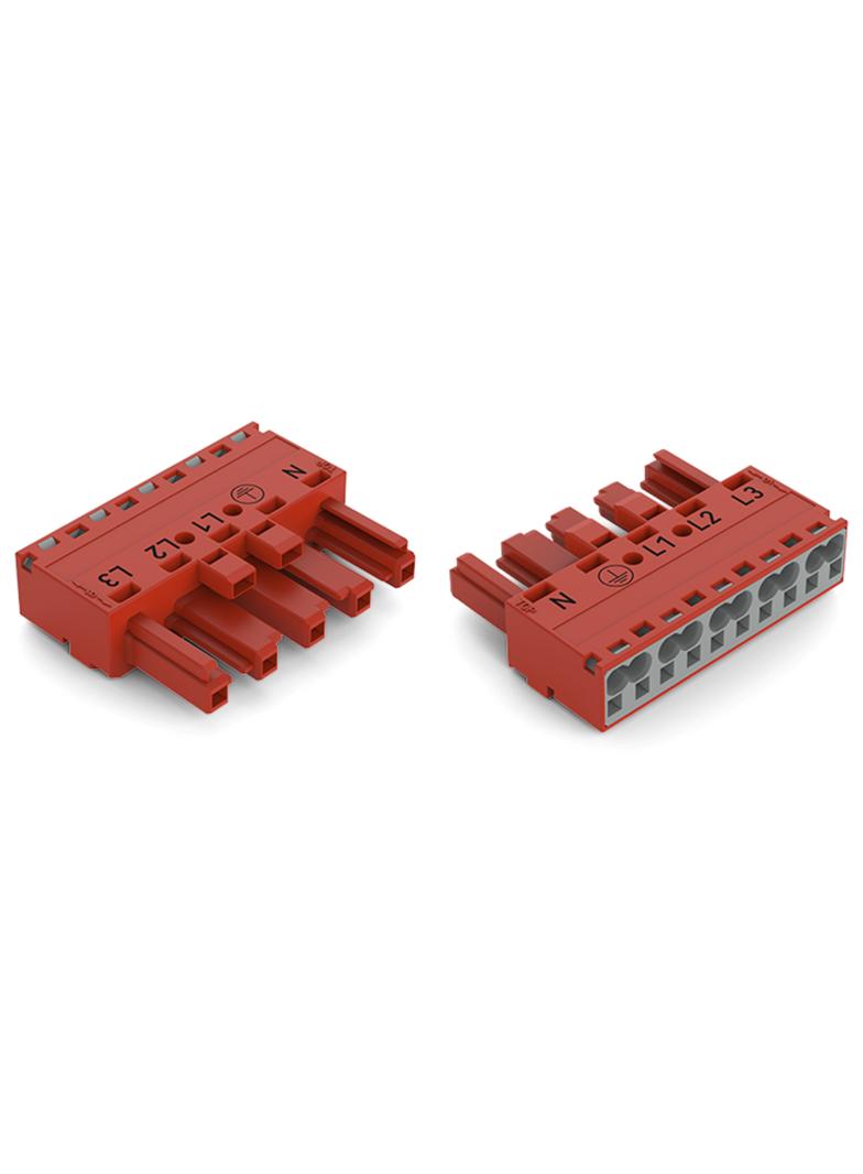 WINSTA gniazdo 3-torowe czerwone