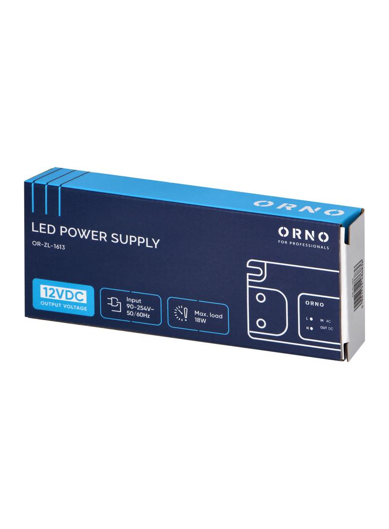 Zasilacz LED 12V DC 18W 1,5A IP20 OR-ZL-1613 ORNO