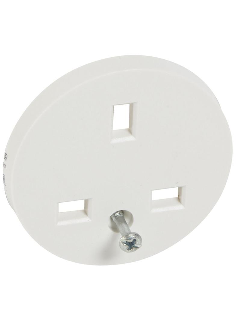 CELIANE - PLAKIETKA GNIAZDA 2P+Z STANDARD ANGIELSKI BIAŁA, Legrand