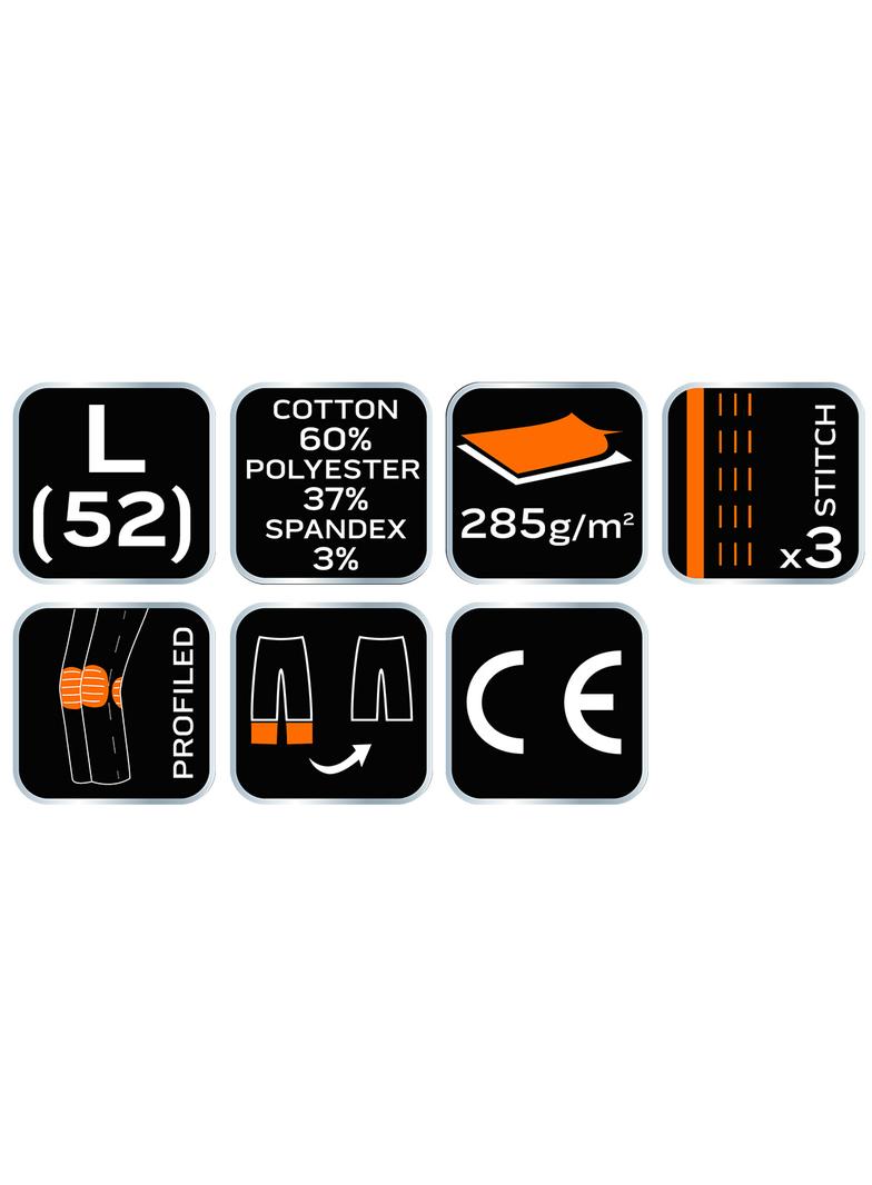 Spodnie robocze HD Slim, odpinane kieszenie, rozmiar L