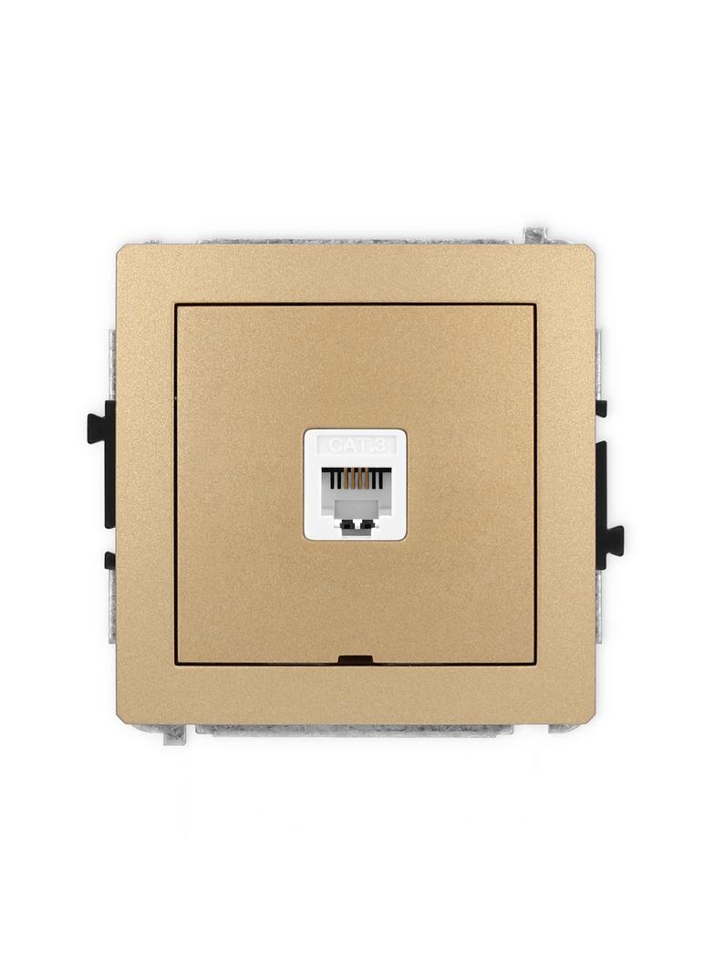 DECO Mechanizm gniazda telefonicznego pojedynczego 1xRJ11, 4-stykowy, beznarzędziowe, bez pola opiso