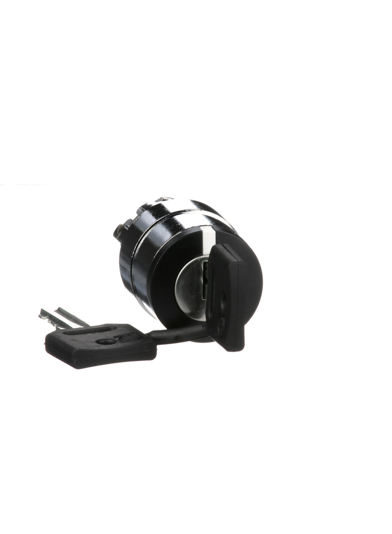 Harmony XB4 Przełącznik 3 położeniowy z kluczem NR455 czarny metalowy ZB4BG4 Schneider