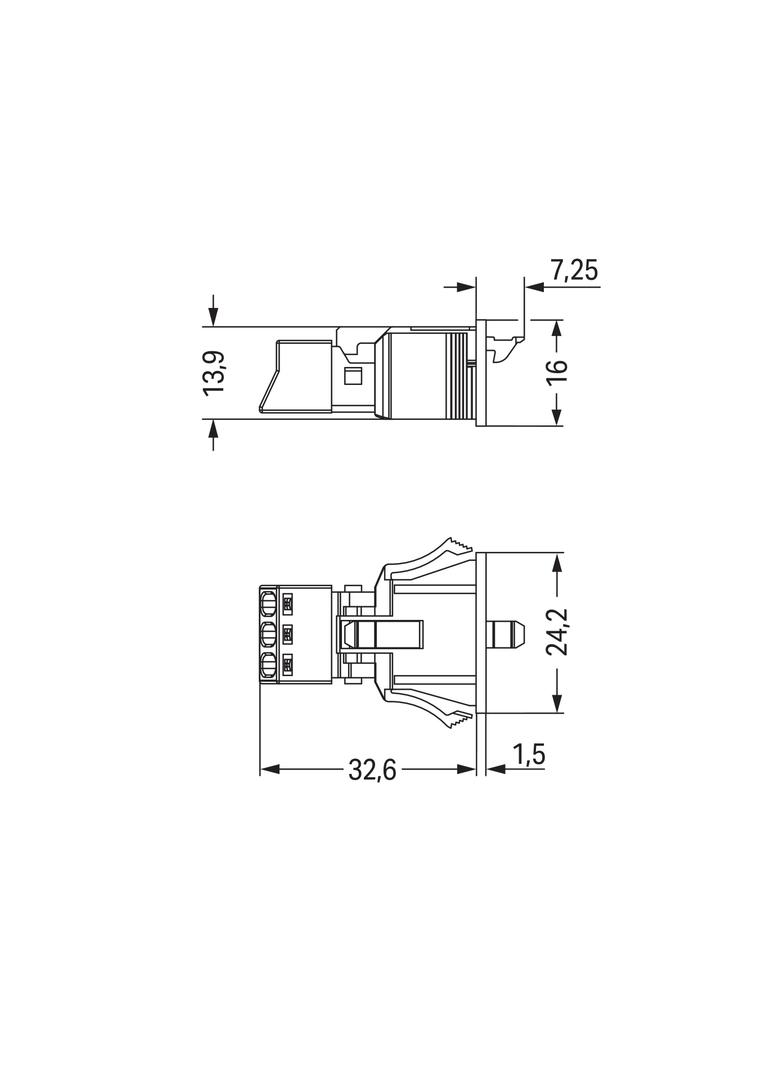 WINSTA MINI wtyk 3-torowy SnapIn czarny