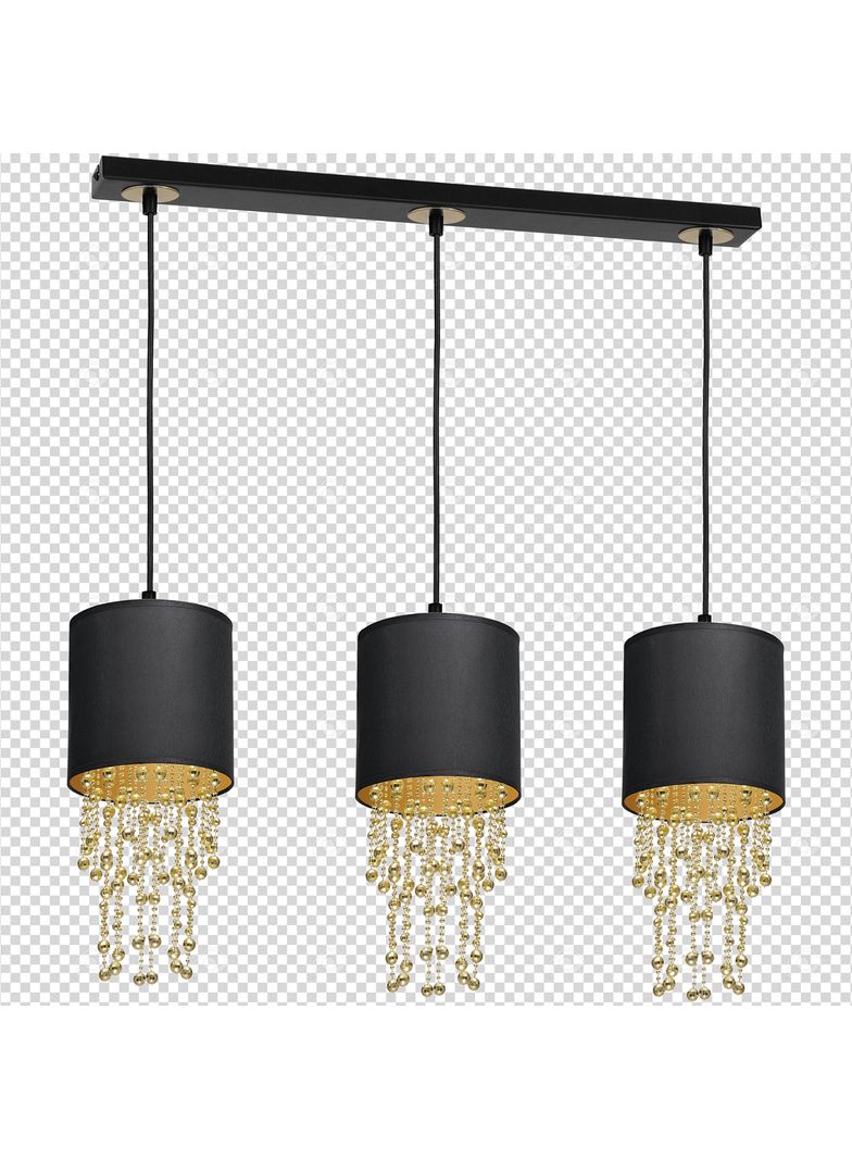 lampa wisząca Almeria 3xE27 czarno/złota MLP64400 Milagro