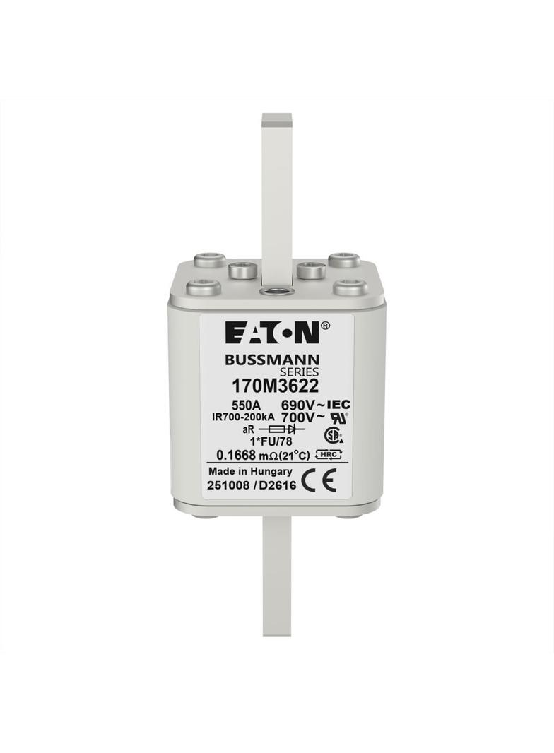 FUSE 550A 690V 1*FU/78 AR UC Wkładka szybka 550A AC 690V rozmiar 1 45x45x110 mm aR, 170M3622 EATON