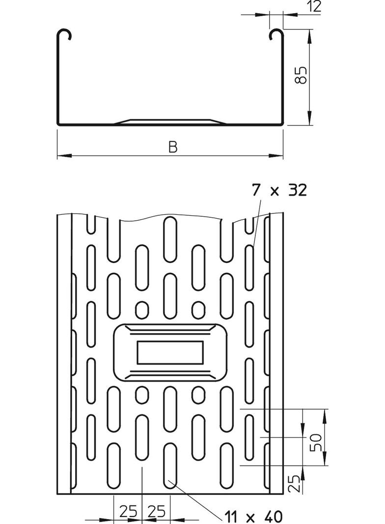 KORYTKO KABL.DKS 1,0MM 85X100 FT