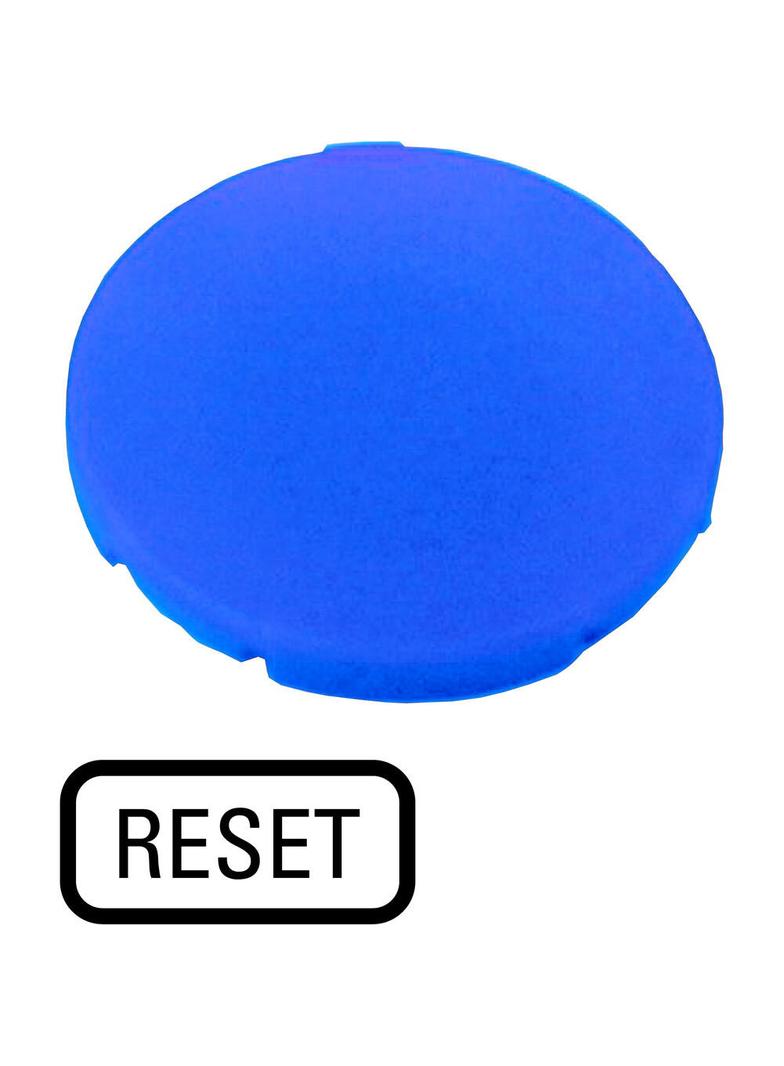 M22-XD-B-GB14 Soczewka do przycisku 22mm płaska niebieska z opisem /RESET/ 218204 EATON