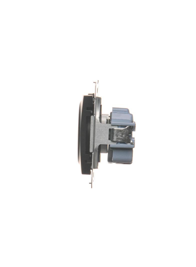 Simon 54 Gniazdo z/u i przesłonami 16A z. śrub. czarny