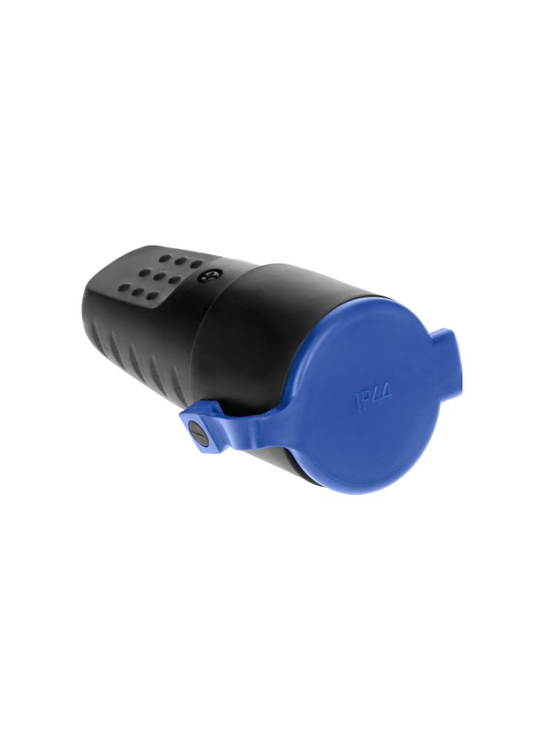 Gniazdo gumowe proste IP44 z uziemieniem, czarne, schuko OR-AE-1314(GS) ORNO