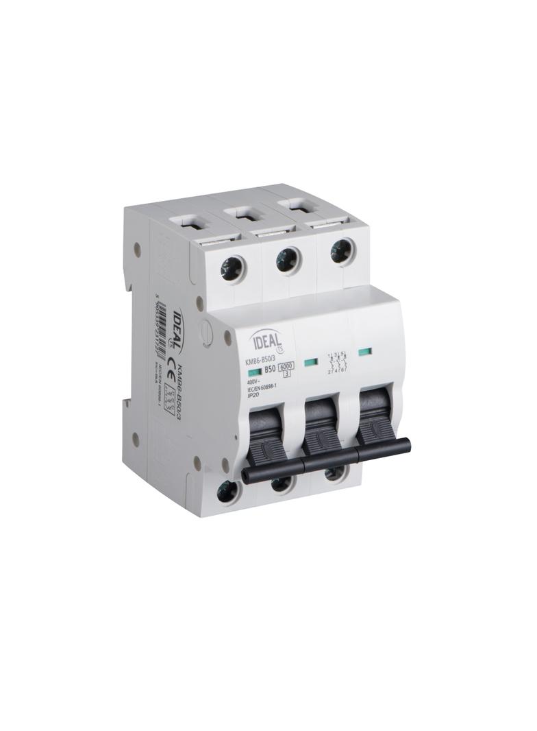Wyłącznik nadprądowy 6kA 3P B50A KMB6-B50/3 23172 KANLUX