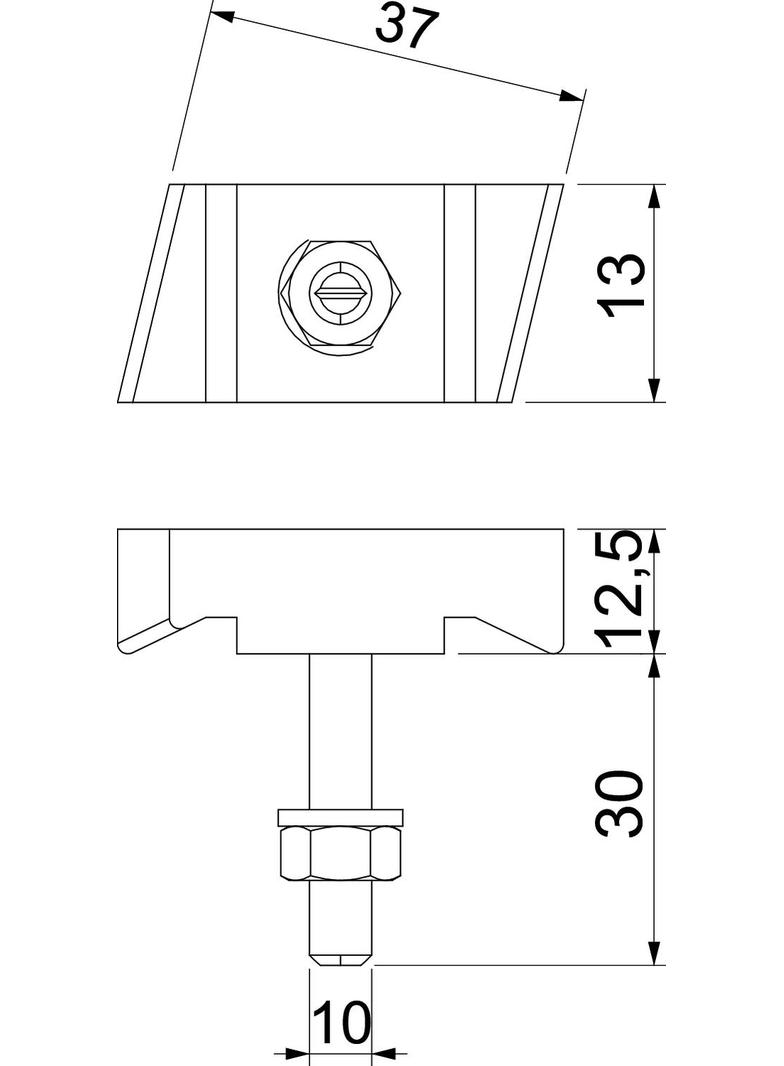 MS50HB M10x30 ZL Śruba z łbem hakowym