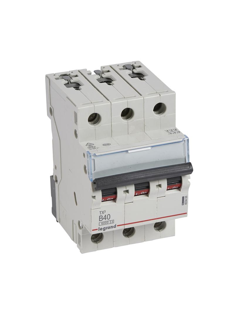 WYŁĄCZNIK NADPRĄDOWY S 303 3P B 40A 6000A SERII TX3, Legrand