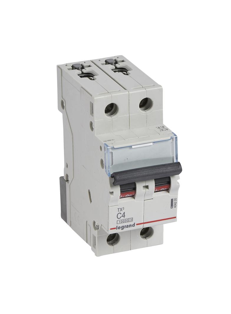 WYŁĄCZNIK NADPRĄDOWY S 312 2P C 4A 10000A SERII TX3, Legrand