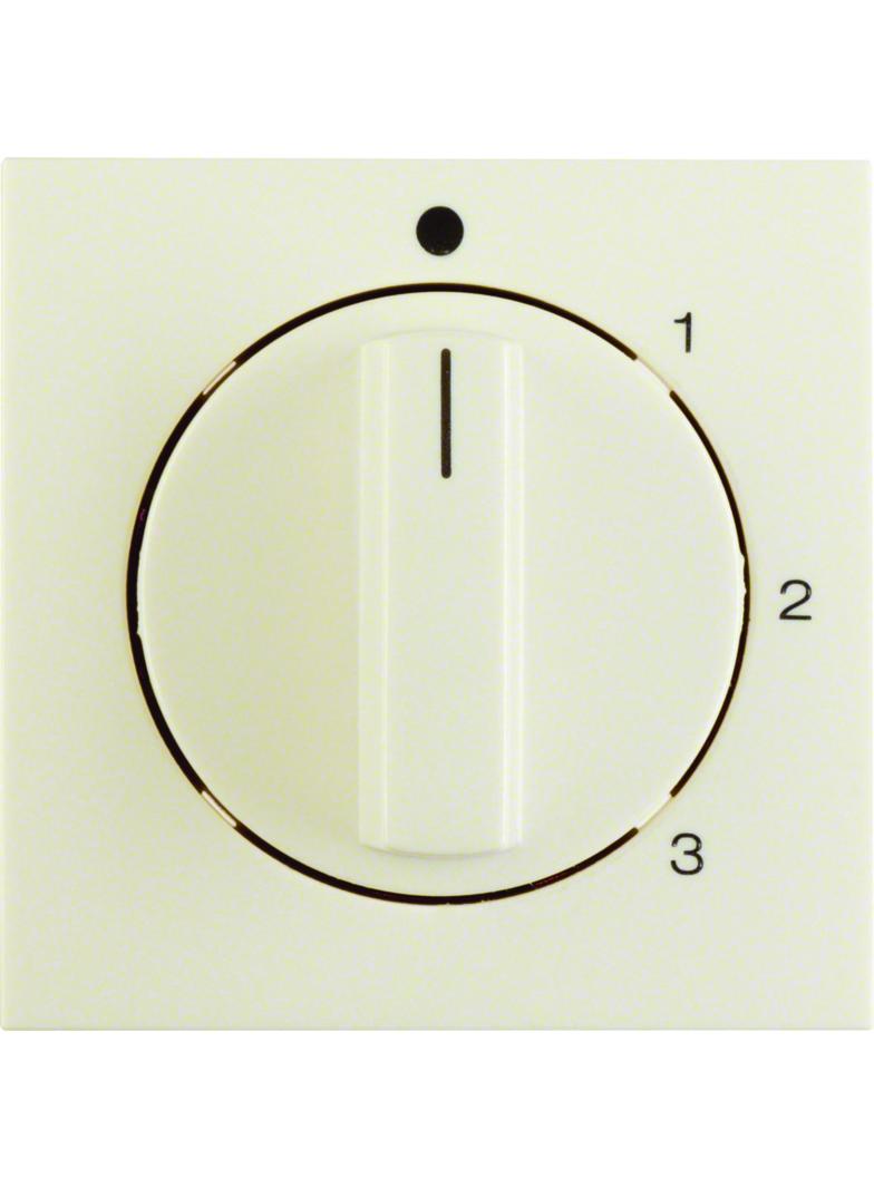 B.Kwadrat Płytka czołowa z pokrętłem do łącznika 3-poz. z  0  kremowy połysk