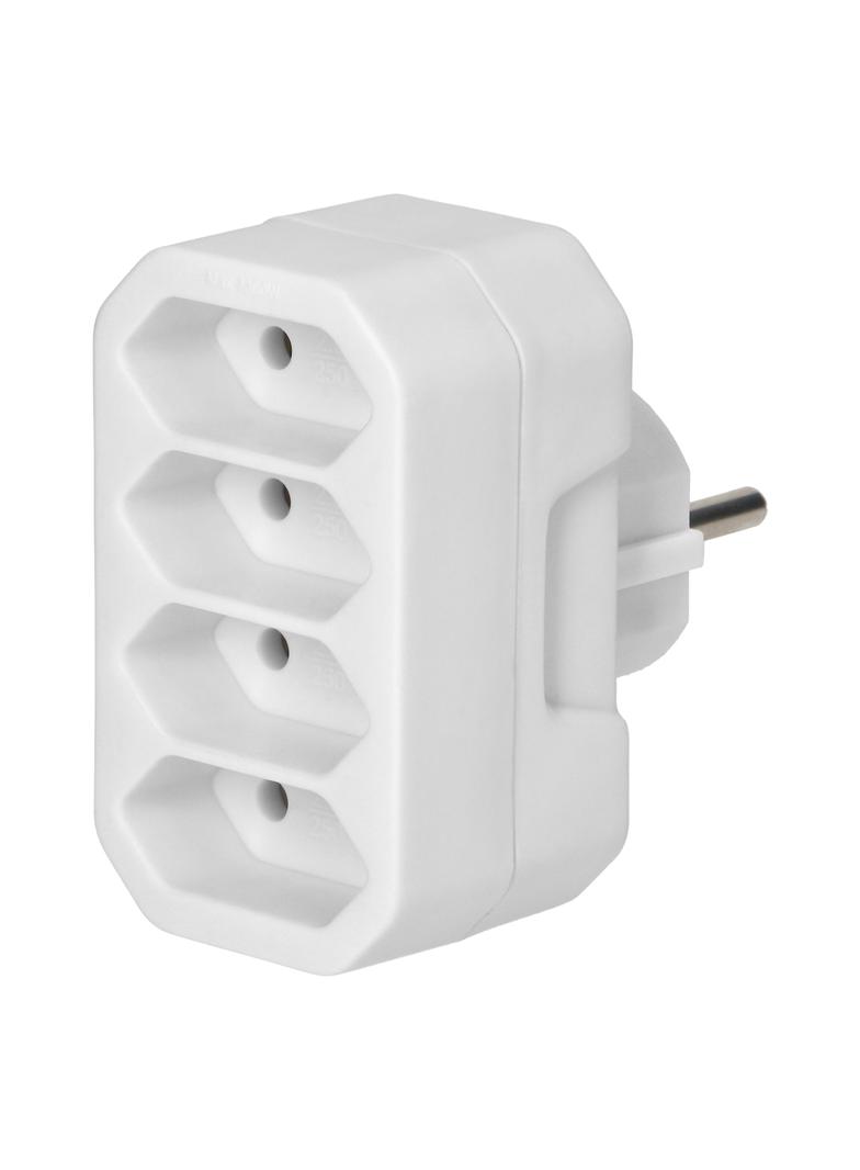 Rozgałęźnik 4x2P euro biały 20 sztuk OR-AE-13279/W/20 ORNO