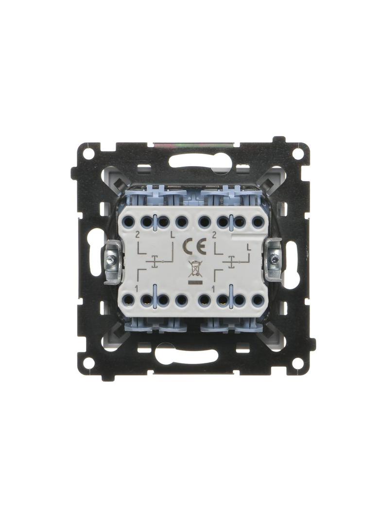 Simon 55 Przycisk zwierny poczwórny 10 AXm szybkozłączka Jasnoszary mat