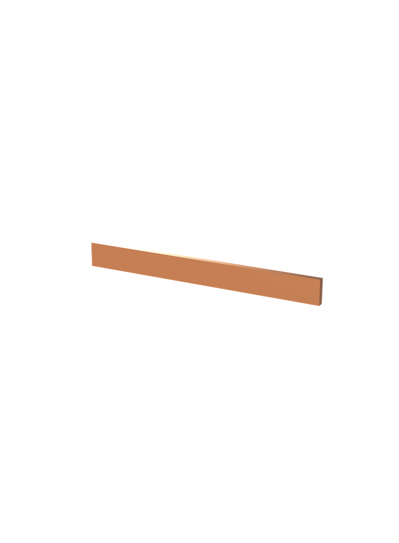 ZX2064 Szyna Cu 20x5mm, L:204mm