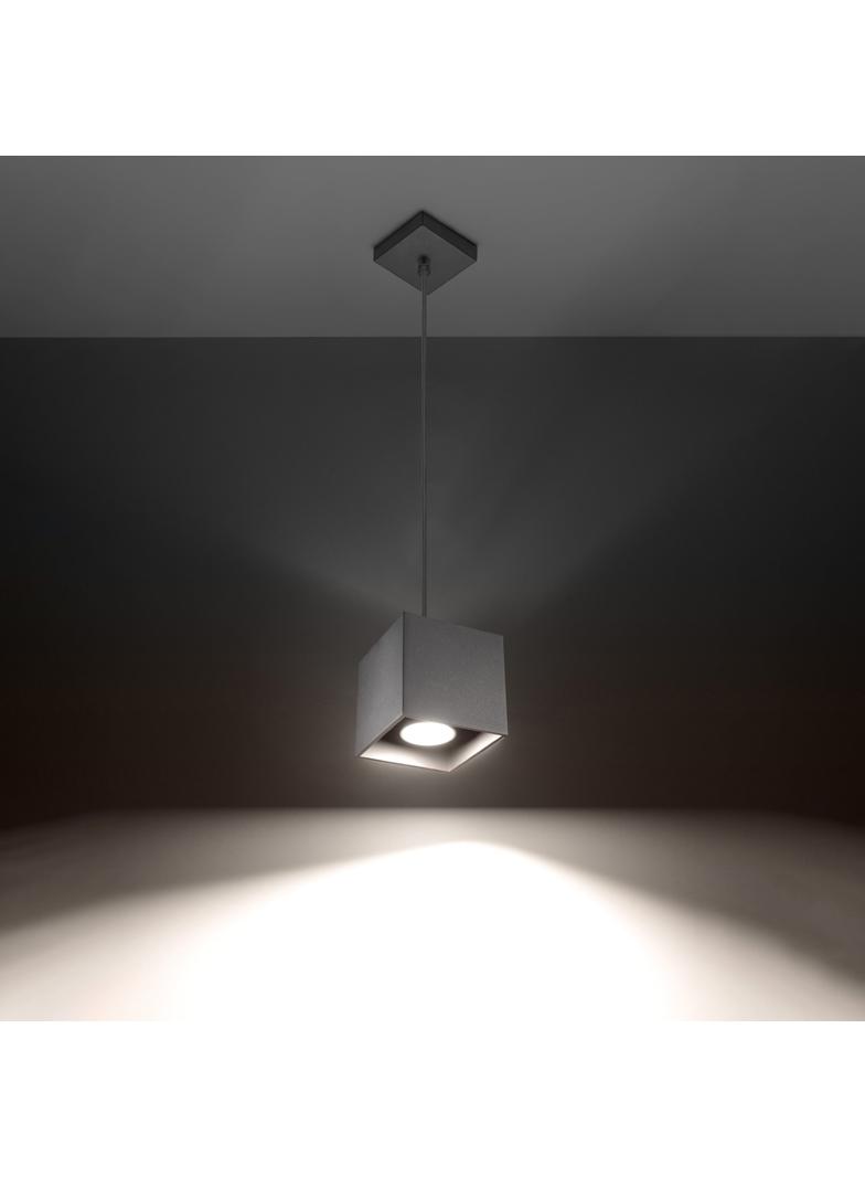 Sollux Lampa wisząca QUAD 1 szary SL.0061
