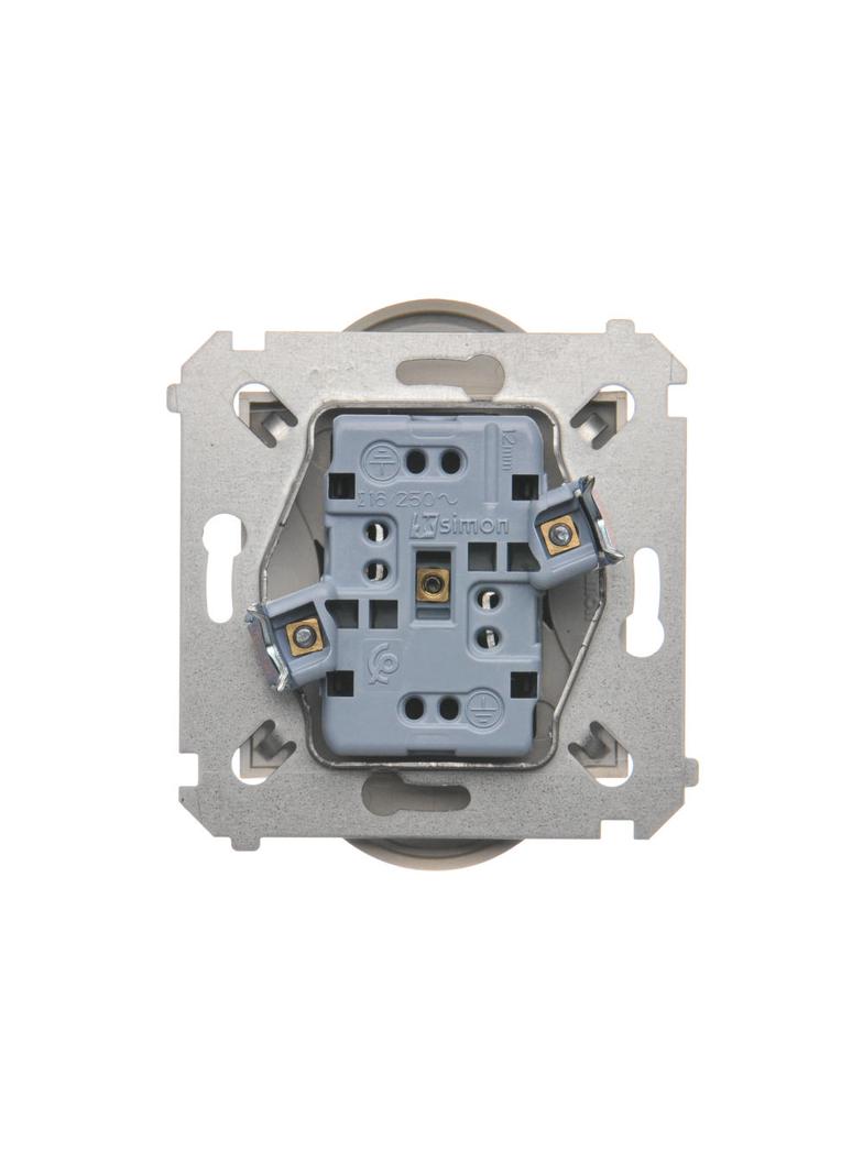 Simon 54 Gniazdo bez uziemienia z przesłonami podwójne 16A z. śrub. złoty mat *Do ramek S54 PREMIUM