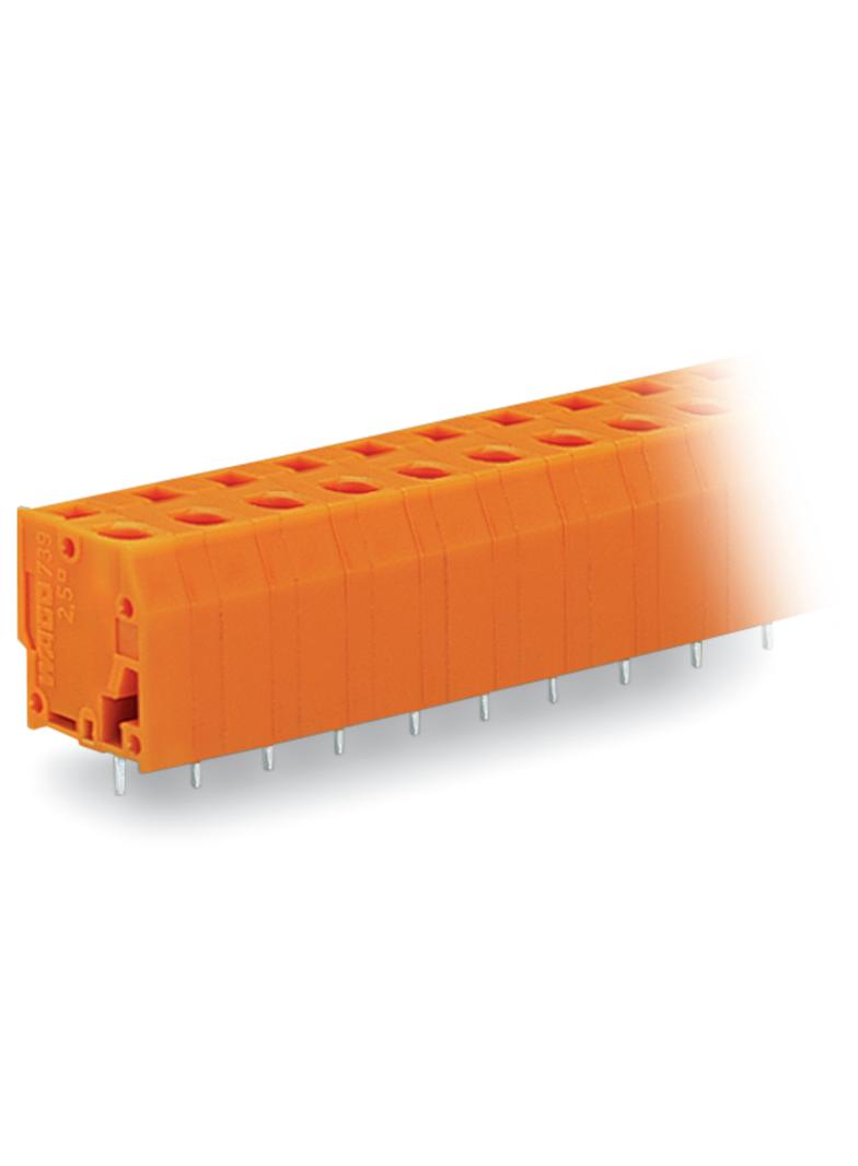 listwa zaciskowa do pł. drukowanych 8-bieg. pomarańczowa raster 7,62 mm /20szt./ WAGO