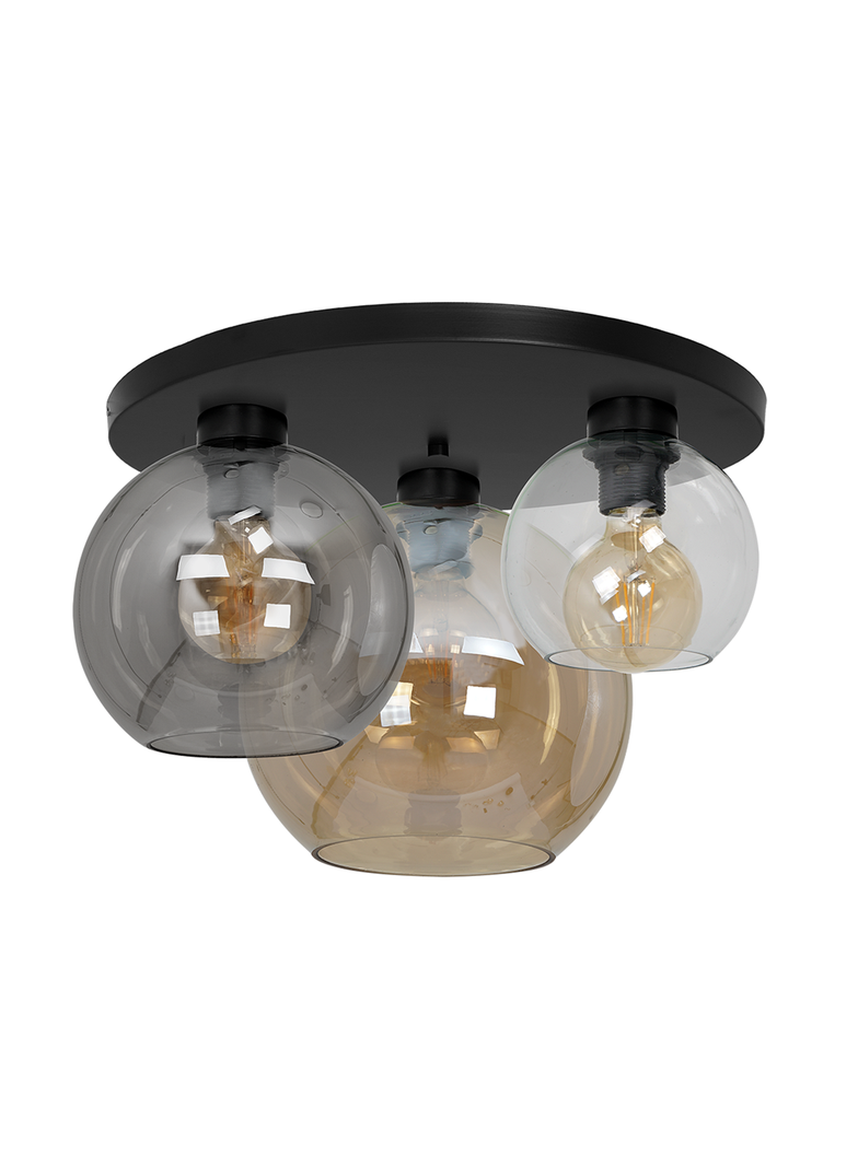 Milagro plafon Sofia Mix 3xE27 czarny MLP6589
