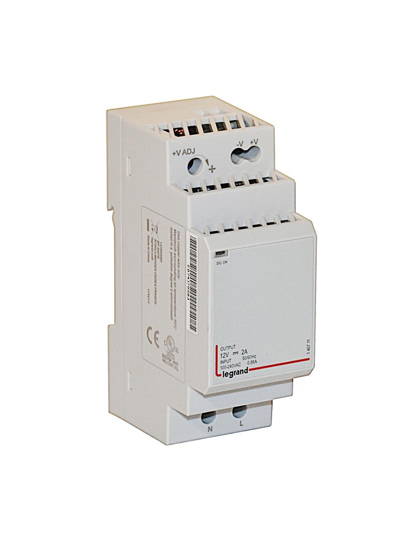 MODUŁOWY JEDNOFAZOWY ZASILACZ IMPULSOWY DC 12V - 24W, Legrand