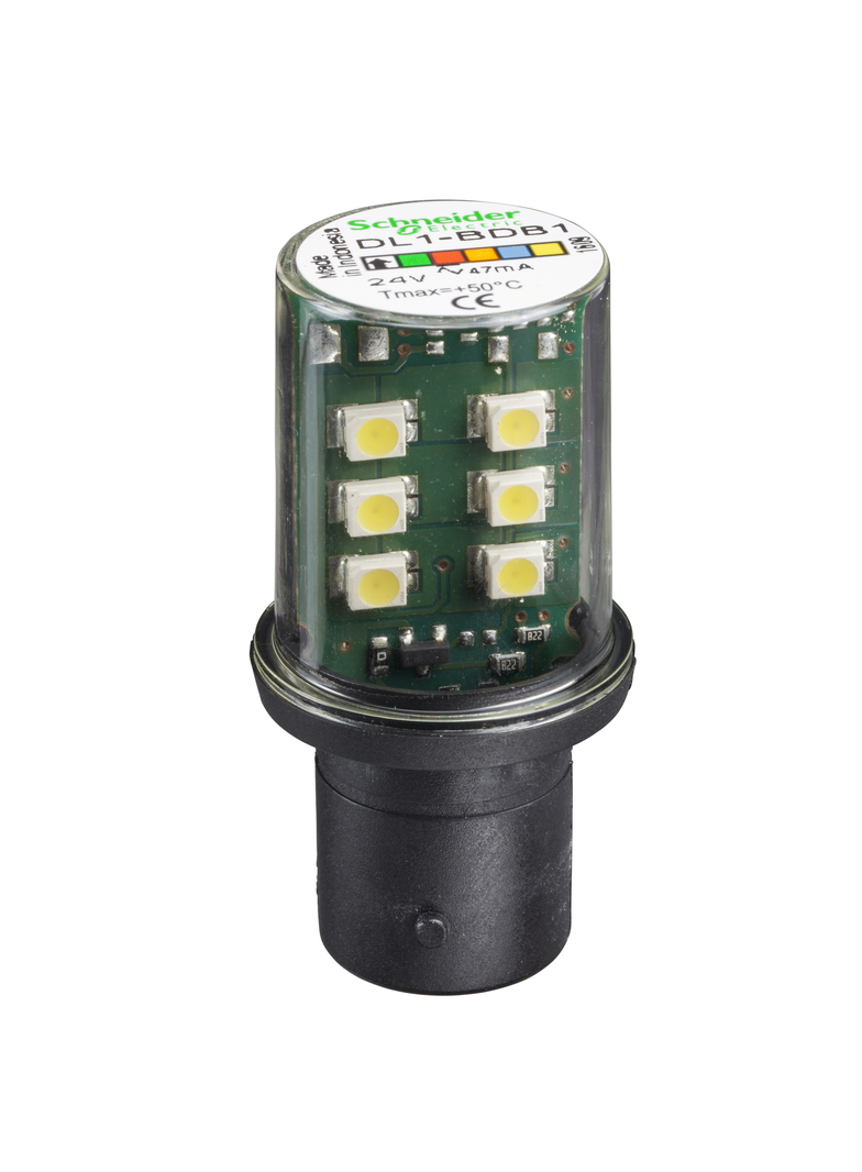 Harmony XVB Dioda LED biała 24V, podstawa mocująca BA 15D