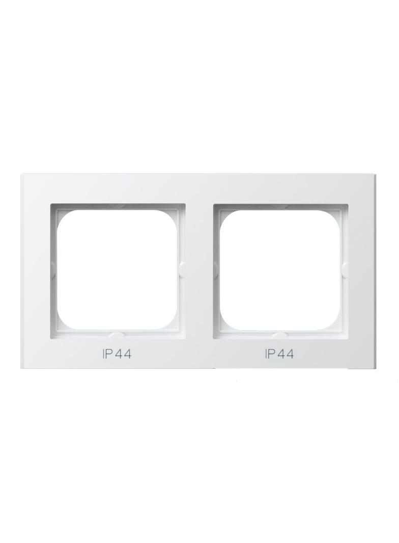 SONATA Ramka podwójna do łączników IP-44 - kolor biały