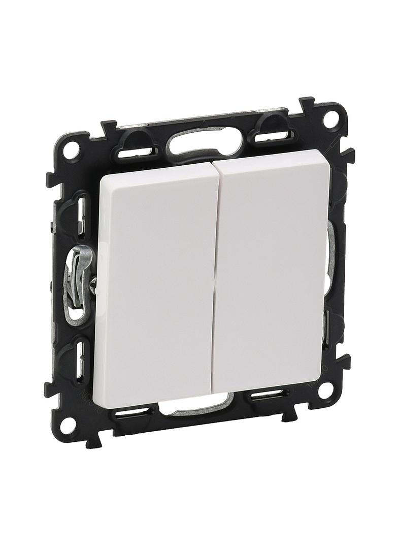 VALENA LIFE PRZYCISK PODWÓJNY PRZEŁĄCZY NO/NC BIAŁY 6 A - 250 V~, Legrand