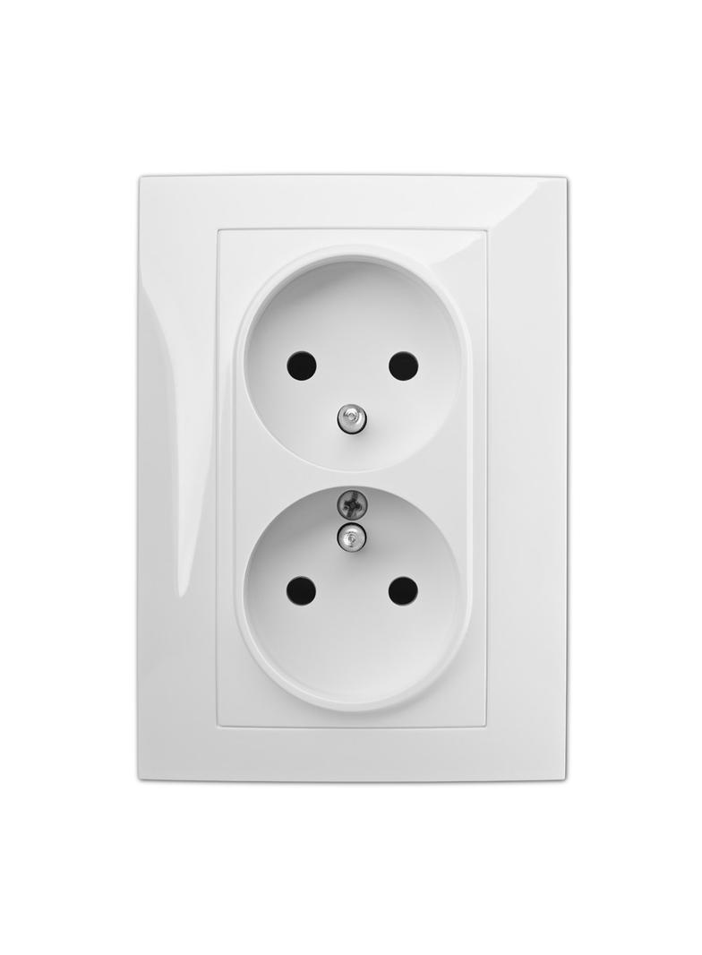 CARLA gniazdo 2x2P+Z białe