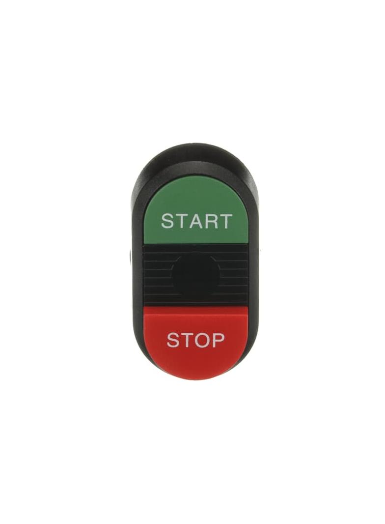 Przycisk podwójny, niepodświetlany START-STOP czarne pole MPD15-11B