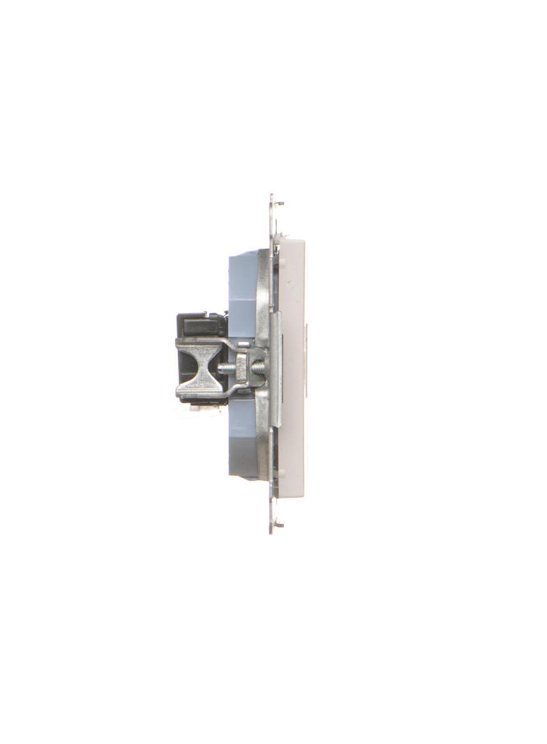 Simon 55 Gniazdo komputerowe RJ45 kategoria 5e + telefoniczne RJ12 Jasnoszary mat T5F.01/114 KONTAKT