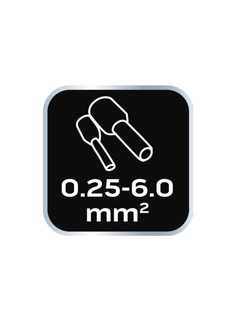 Szczypce do zaciskania końcówek tulejkowych 0.25-6 mm2