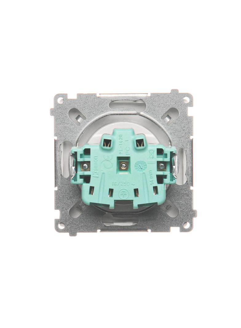 Simon Basic Gniazdo wtyczkowe z uziemieniem 16A 250V szybkozłączka biały BMGZ1C.01/11 BMGZ1c.01/11 KONTAKT