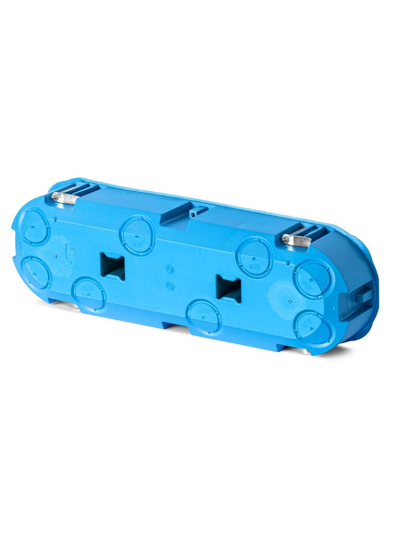 P3x60D ,  Puszka instalacyjna do pustych ścian Multibox2 - trójpolowa O 3x60, niebieski