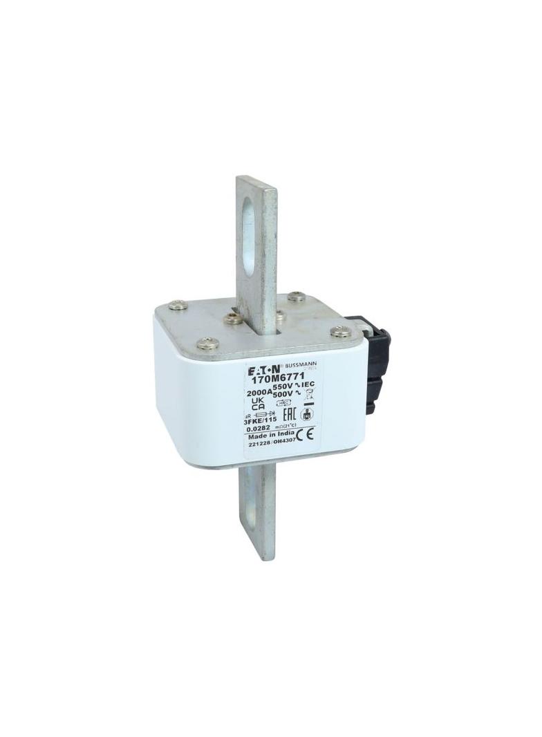 FUSE 2000A 550V 3FKE/115 AR UR Wkładka szybka 2000A AC 550V rozmiar 3 76x92x139 mm aR IEC, 170M6771