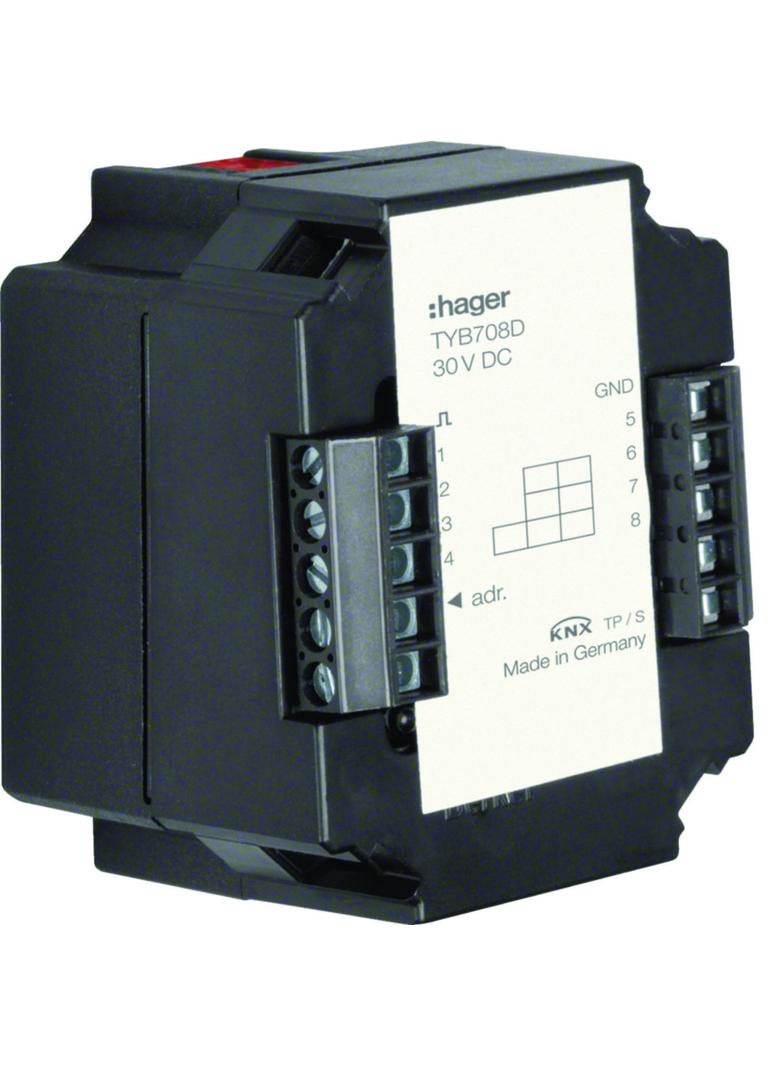 KNX Interfejs uniwersalny 8-krotny komfort p/t czarny TYB708D HAGER