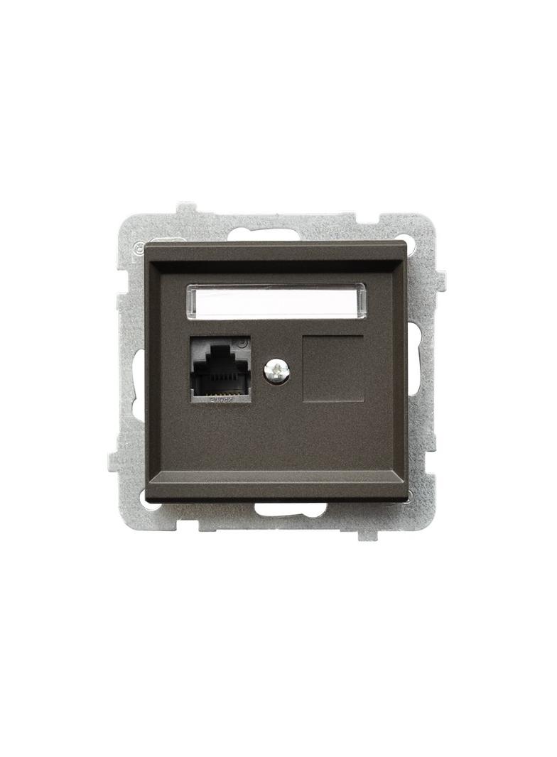 SONATA Gniazdo komputerowe pojedyncze, kat. 5e MMC - kolor czekoladowy metalik