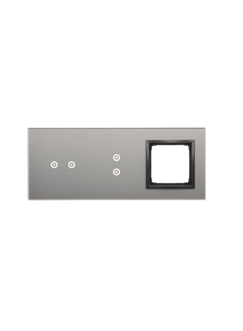 Simon 54 Touch Panel dotykowy S54 Touch 3 moduły 2 pola dotykowe poziome + 2 pola dotykowe pionowe + 1 otwór na osprzęt S54 burzowa chmura DSTR3230/72 KONTAKT