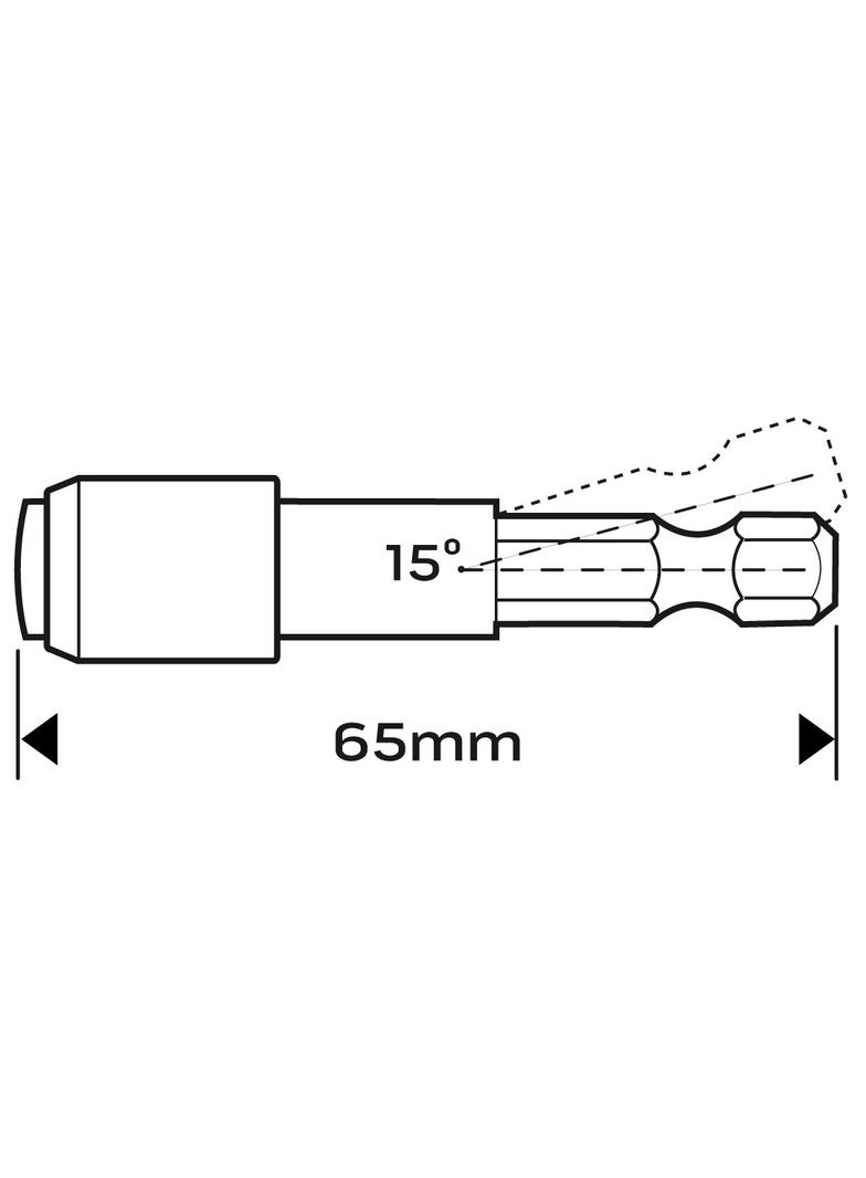 Uchwyt magnetyczny, uchylny, do końcówek wkrętakowych